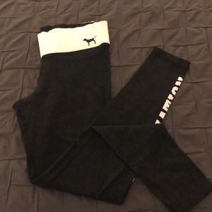 Black & White Pink Yoga Pant